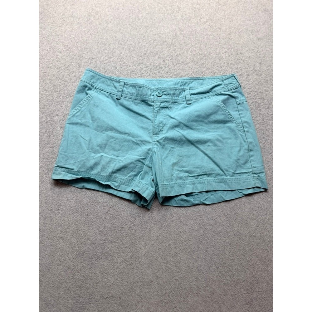 Columbia Womens Teal Blue Ripstop Hiking Casual Shorts Size 14 4L